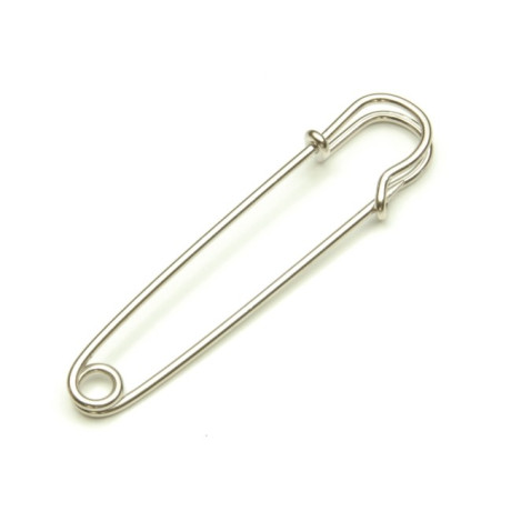 Safety Pins Decorative "Kilt" - 76mm - nickled - 1pcs