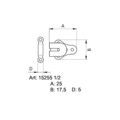 Steel Trouser Hooks 15255 1/2 - nickled - 1gros(144pcs)/box