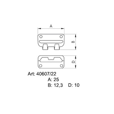 Skirt hooks 40607/22 - nickled - 100pcs/box