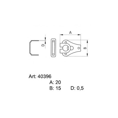 Steel Trouser Hooks 40396 - nickled - 1gros(144pcs)/box