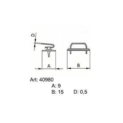 Steel Trouser Hooks 40980 - nickled - 1gros(144pcs)/box