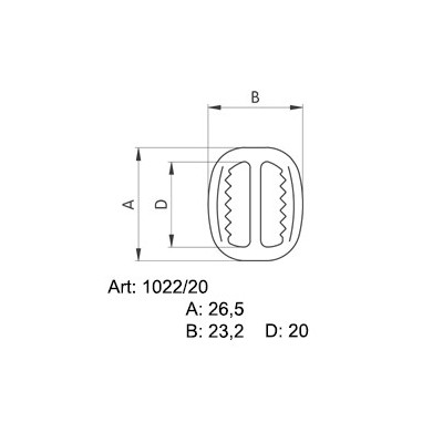Steel Trouser Buckles 1022/20 - nickled - 1gros(144pcs)/box