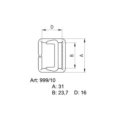 Steel Trouser Buckles 999/10 - nickled - 1gros(144pcs)/box