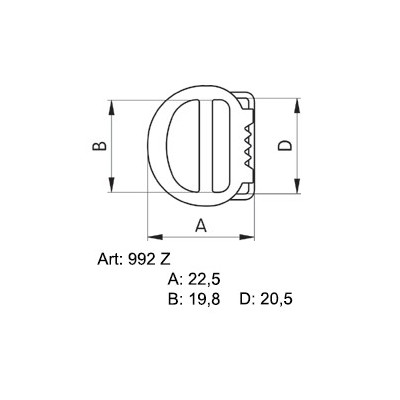 Kalhotové přezky 992 Z - niklované - 144ks/krabička