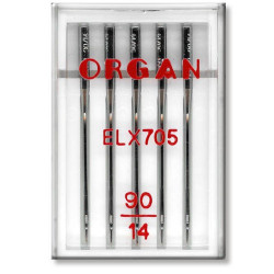 Machine Needles ORGAN EL x 705 Chromium - 90 - 5pcs/plastic box