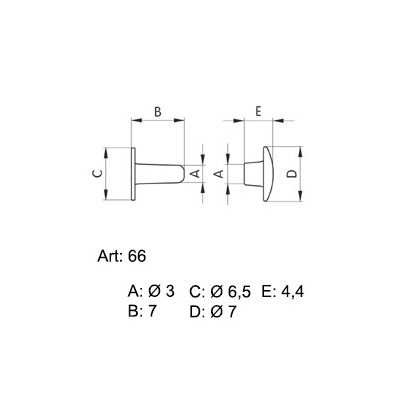 Saddlery Rivets - two parts - opened 20005000 - nickled - 5000pcs/box