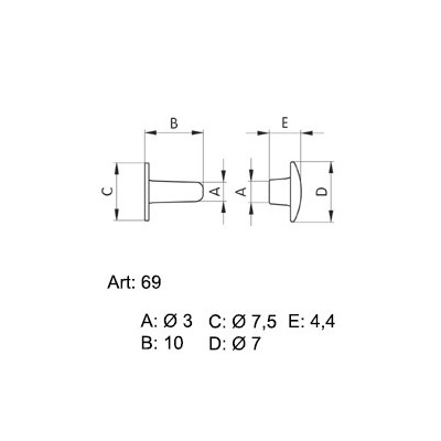 Dvojdílné sedlářské nýty - otevřené 2000600 - niklované - 5000ks/krabice