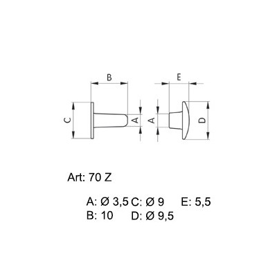 Dvojdílné sedlářské nýty - otevřené 2000700 - niklované - 3500ks/krabice